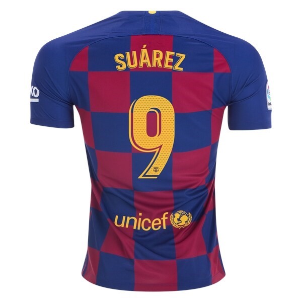 Camiseta Barcelona NO.9 Suarez 1ª 2019/20 Azul Rojo
